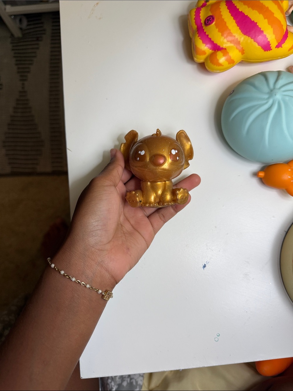 Golden Glitter Puppy Toy Figure - Kids Toys